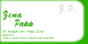zina papp business card